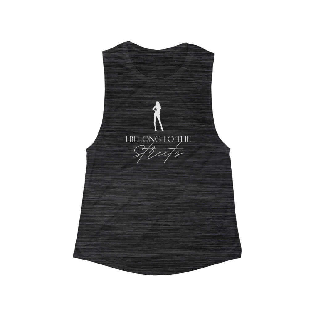 I Belong To The Streets - Women's Flowy Scoop Muscle Tank - Image 3