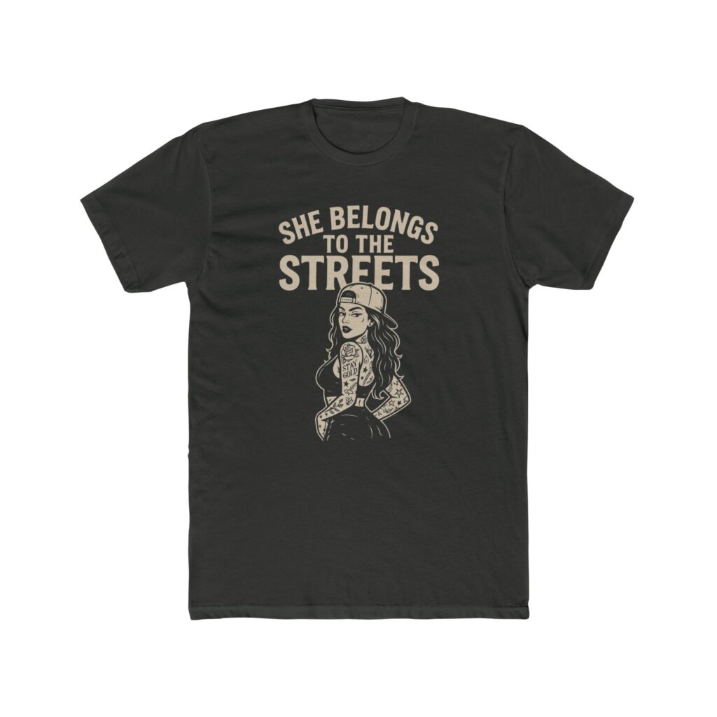She Belongs to the Streets Unisex Cotton Crew Tee - Bold Graphic Tee for Casual Style - Image 4